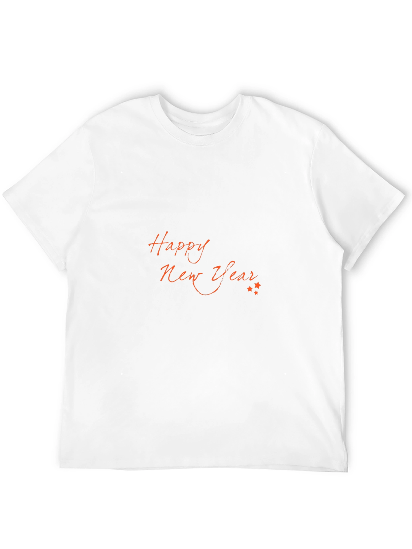 Happy New Year Graphic Black T-Shirt