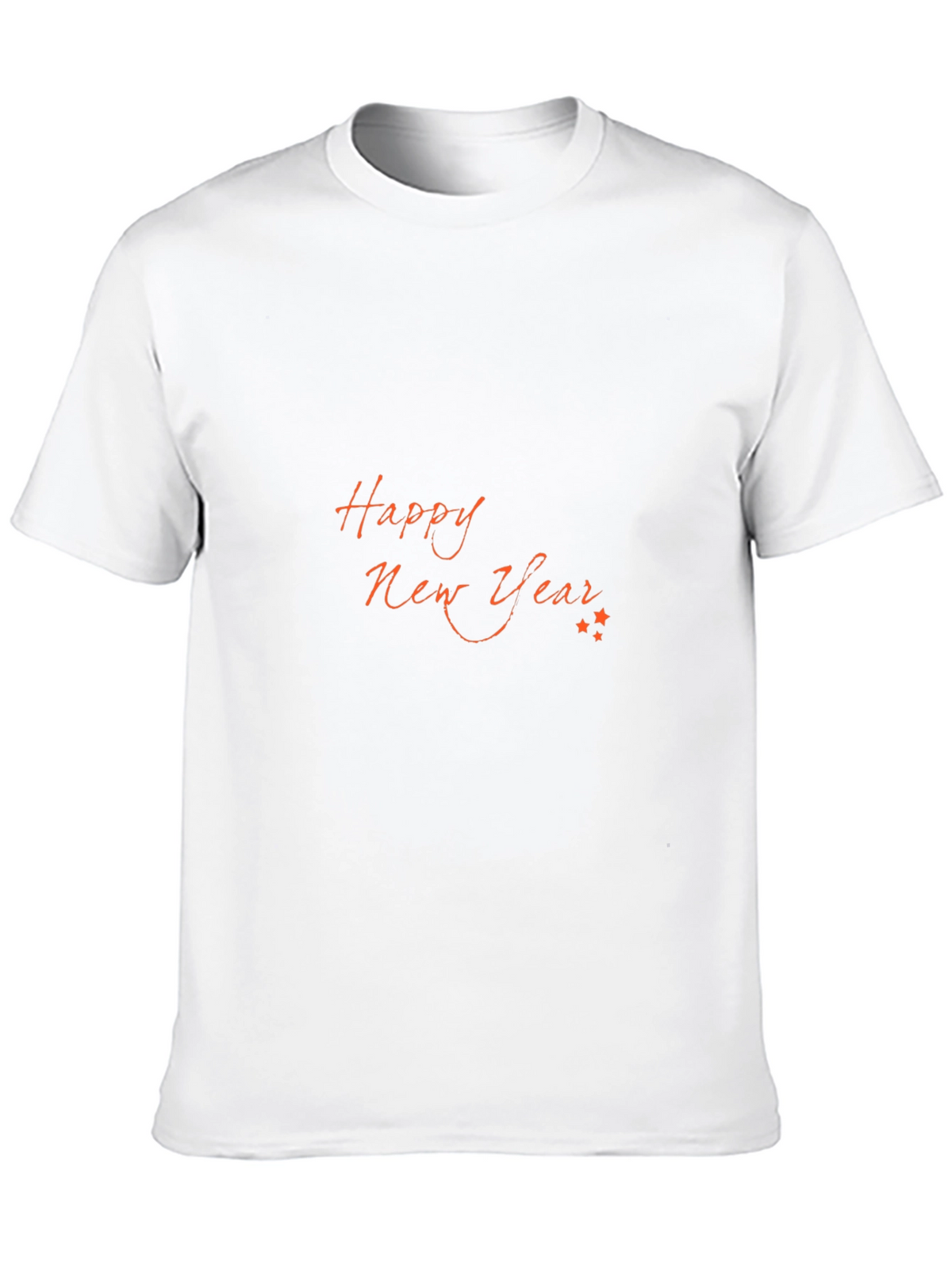 Happy New Year Graphic Black T-Shirt