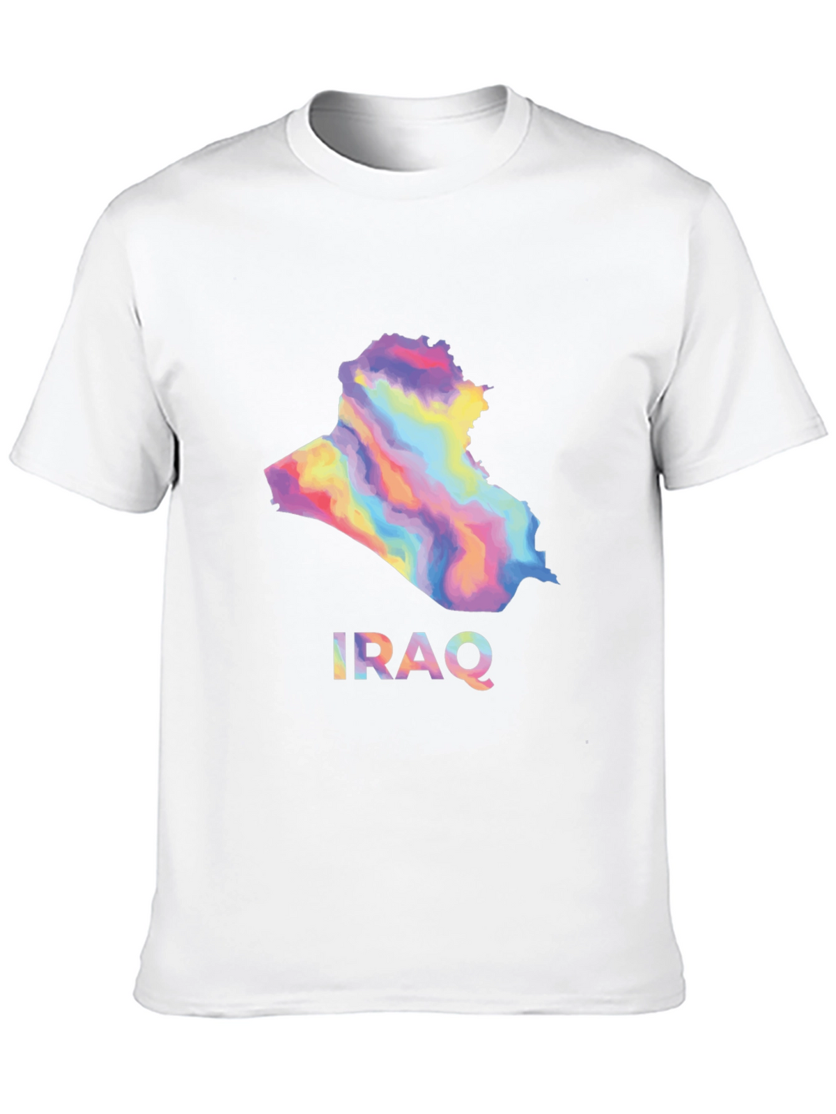 Iraq Map Graphic T-Shirt - Stylish Black Tee