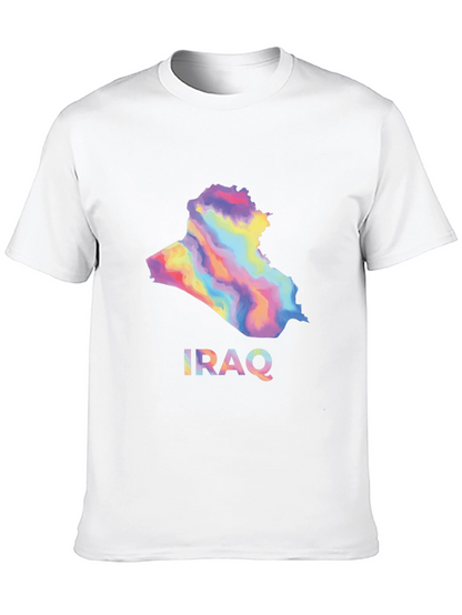 Iraq Map Graphic T-Shirt - Stylish Black Tee