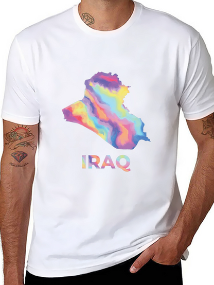 Iraq Map Graphic T-Shirt - Stylish Black Tee