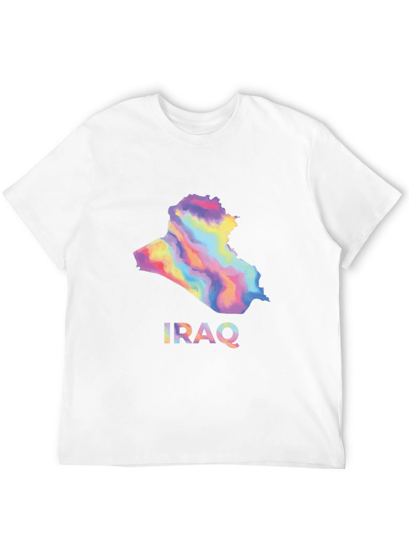 Iraq Map Graphic T-Shirt - Stylish Black Tee