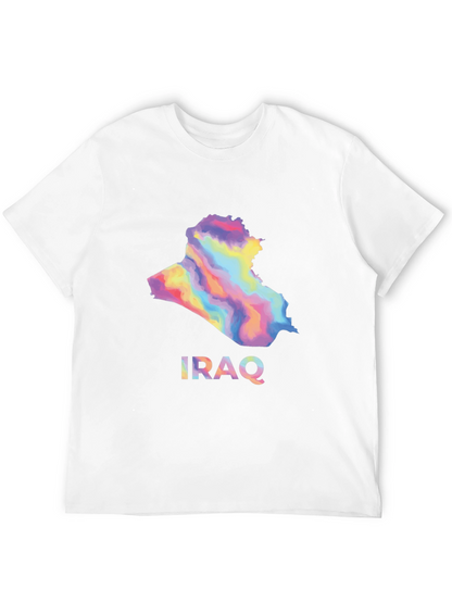 Iraq Map Graphic T-Shirt - Stylish Black Tee