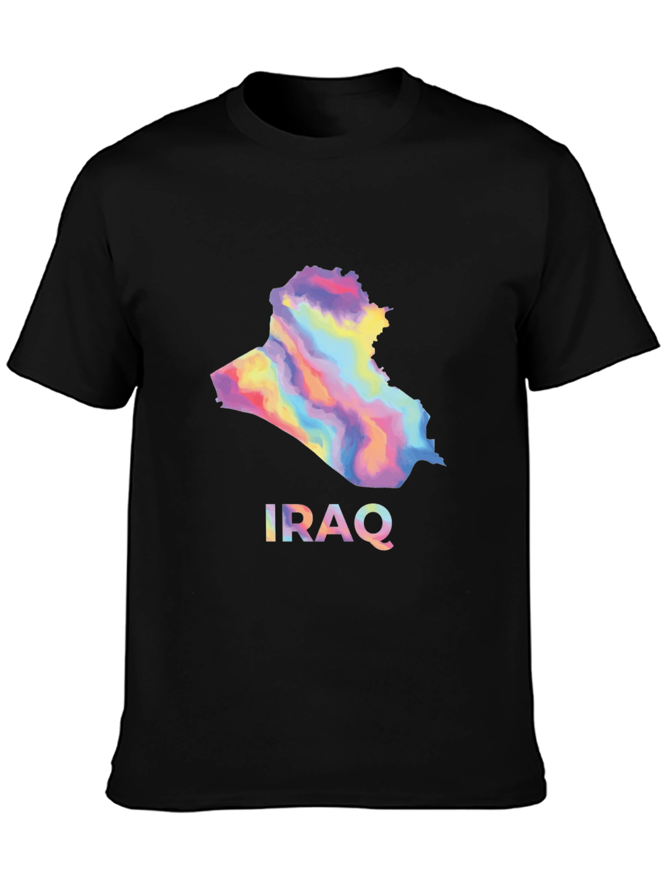 Iraq Map Graphic T-Shirt - Stylish Black Tee