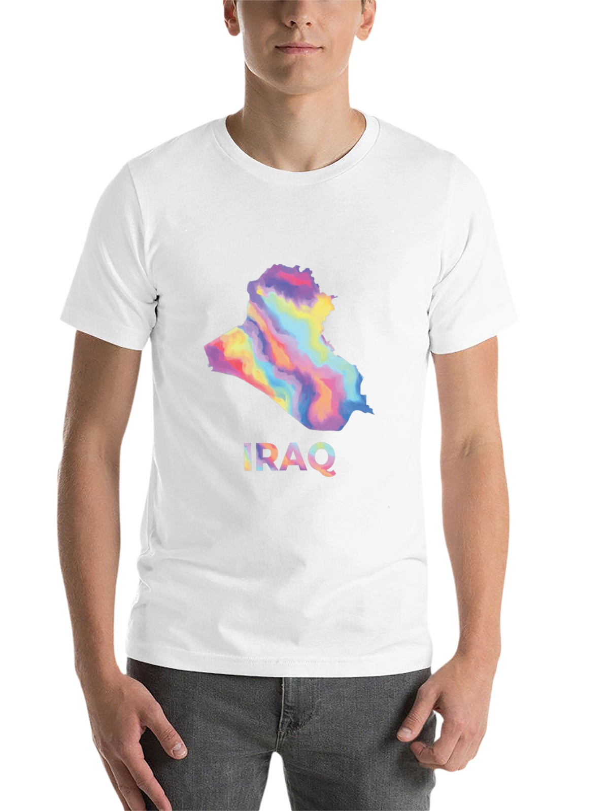 Iraq Map Graphic T-Shirt - Stylish Black Tee
