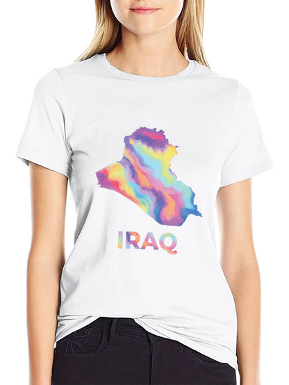 Iraq Map Graphic T-Shirt - Stylish Black Tee