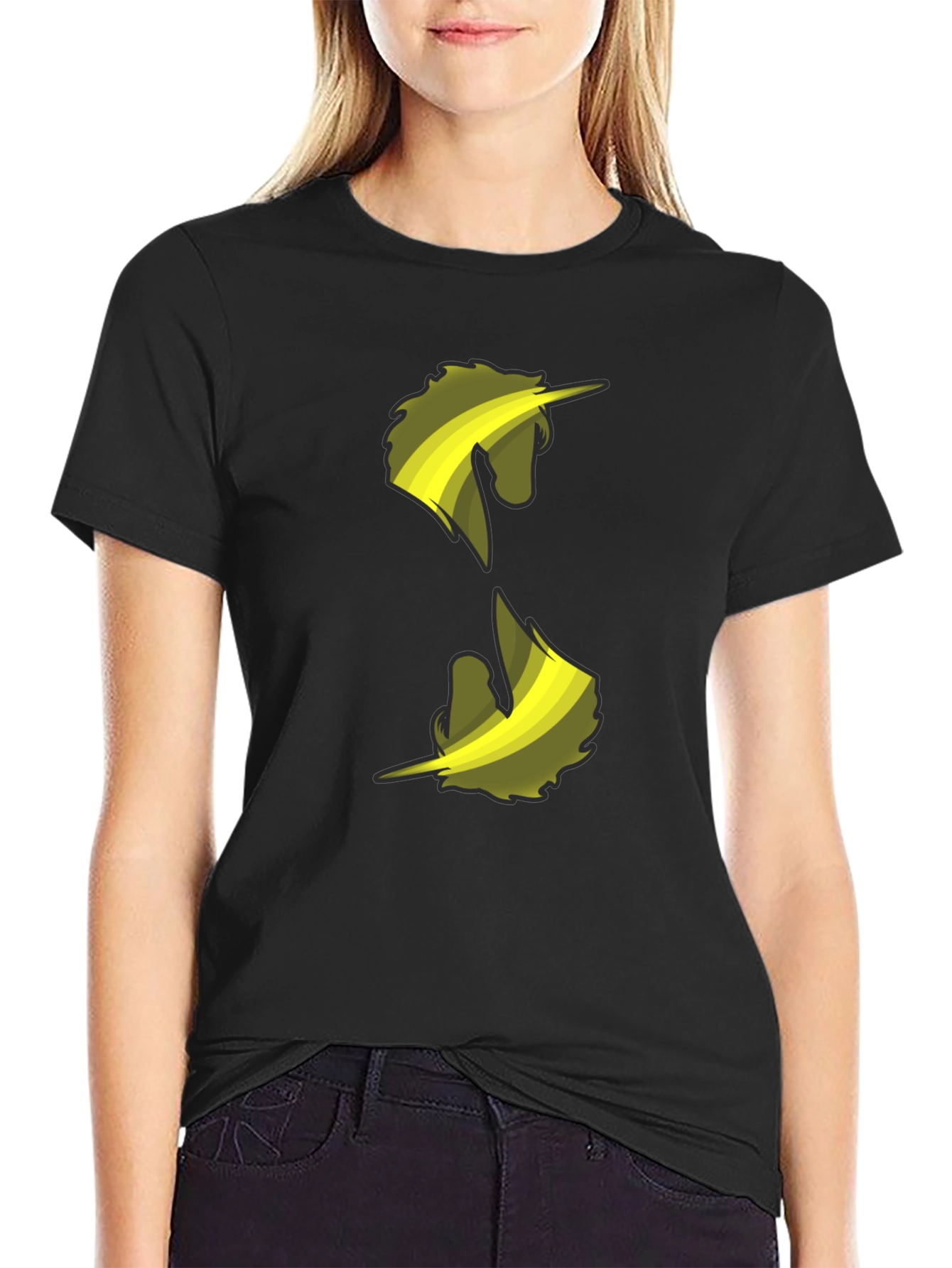 Unicorn Graphic Tee - Modern Design Black Shirt
