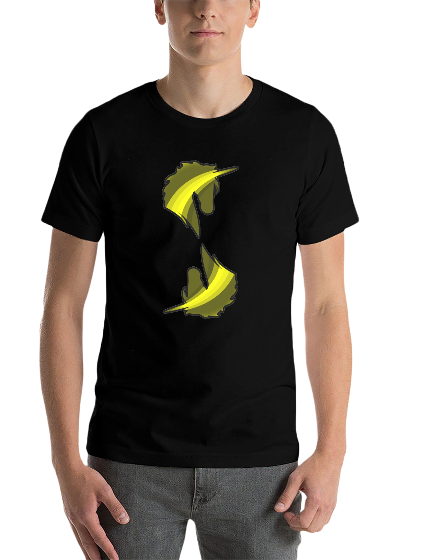 Unicorn Graphic Tee - Modern Design Black Shirt