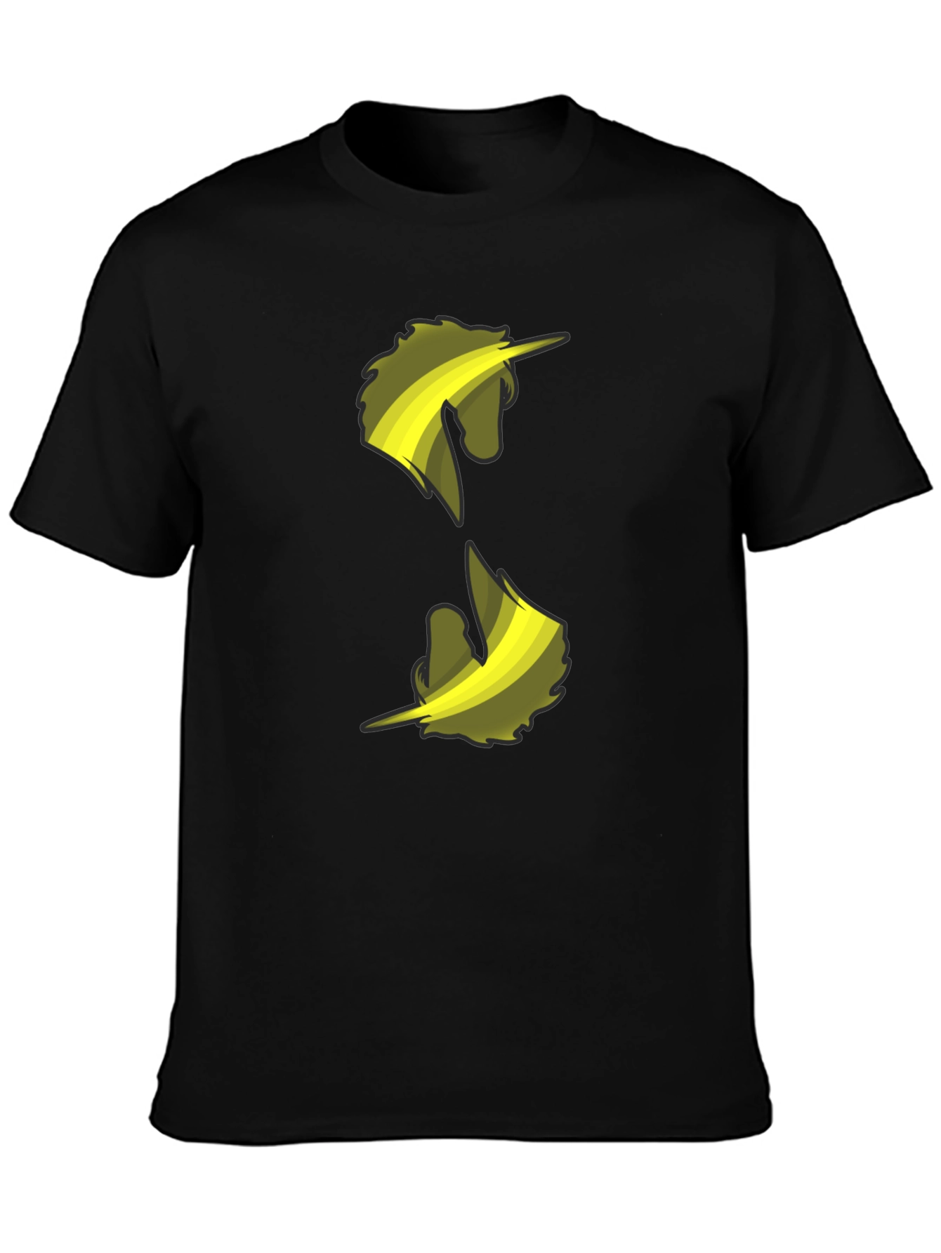 Unicorn Graphic Tee - Modern Design Black Shirt