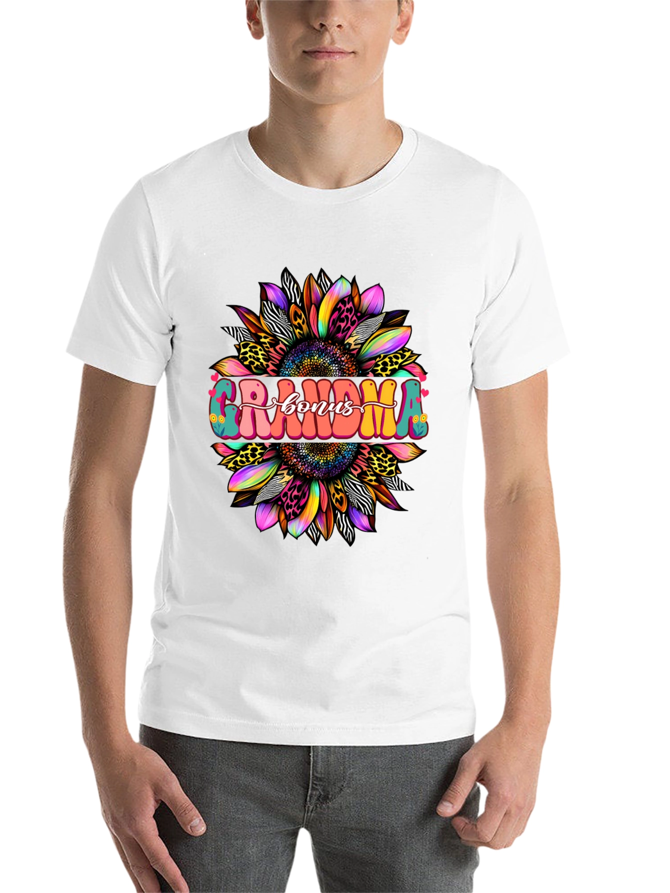 Grandma Bonus Graphic Tee - Sunflower Design