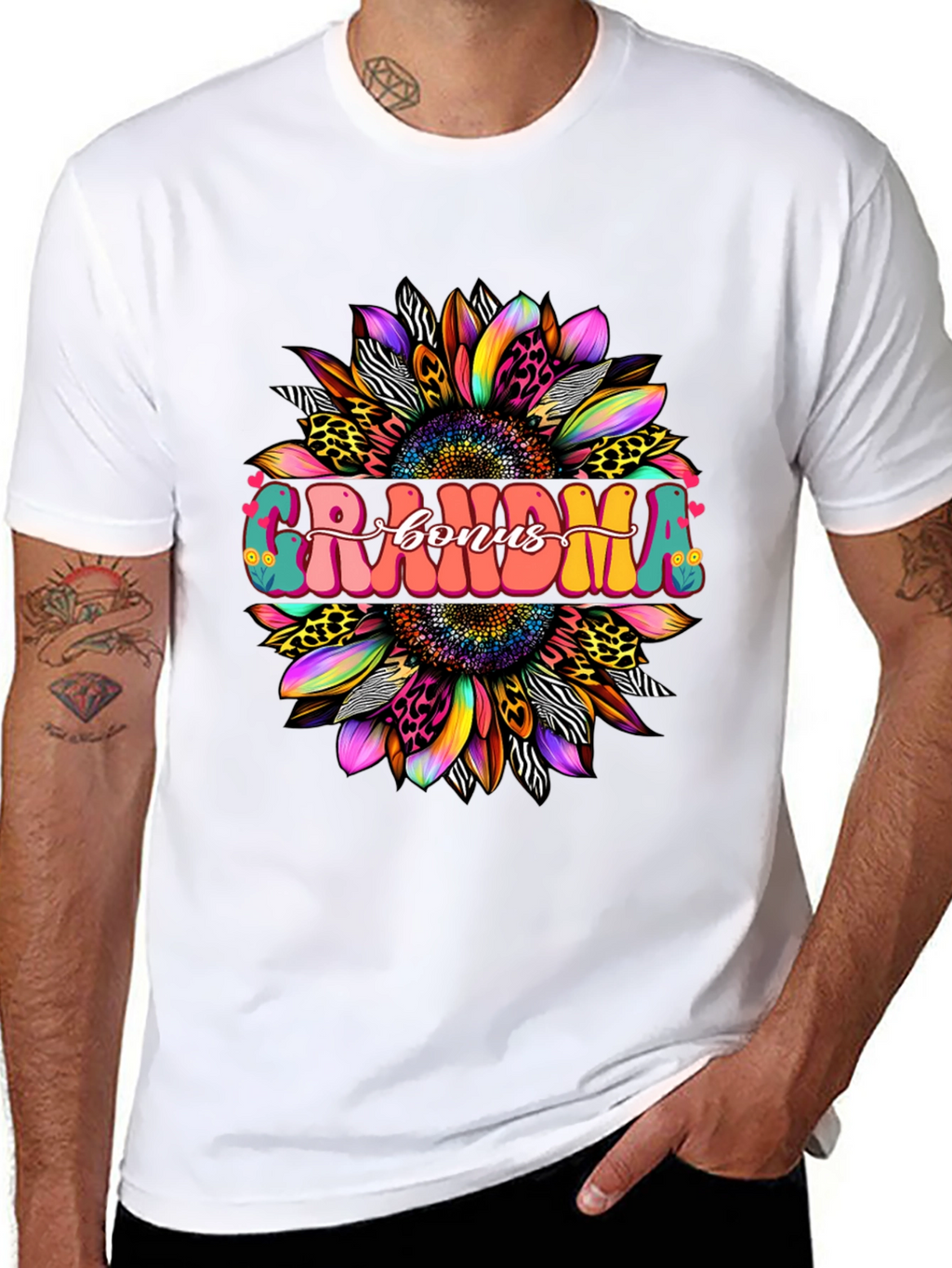 Grandma Bonus Graphic Tee - Sunflower Design