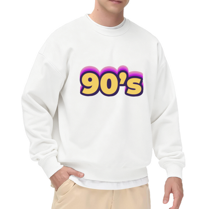 90's Retro Bubble Letter Crewneck Sweatshirt | 90s Nostalgia Throwback Pullover, 90s Gift