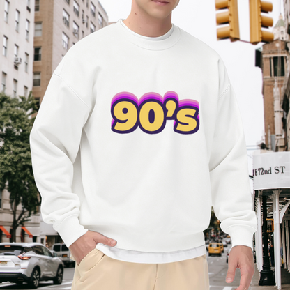 90's Retro Bubble Letter Crewneck Sweatshirt | 90s Nostalgia Throwback Pullover, 90s Gift