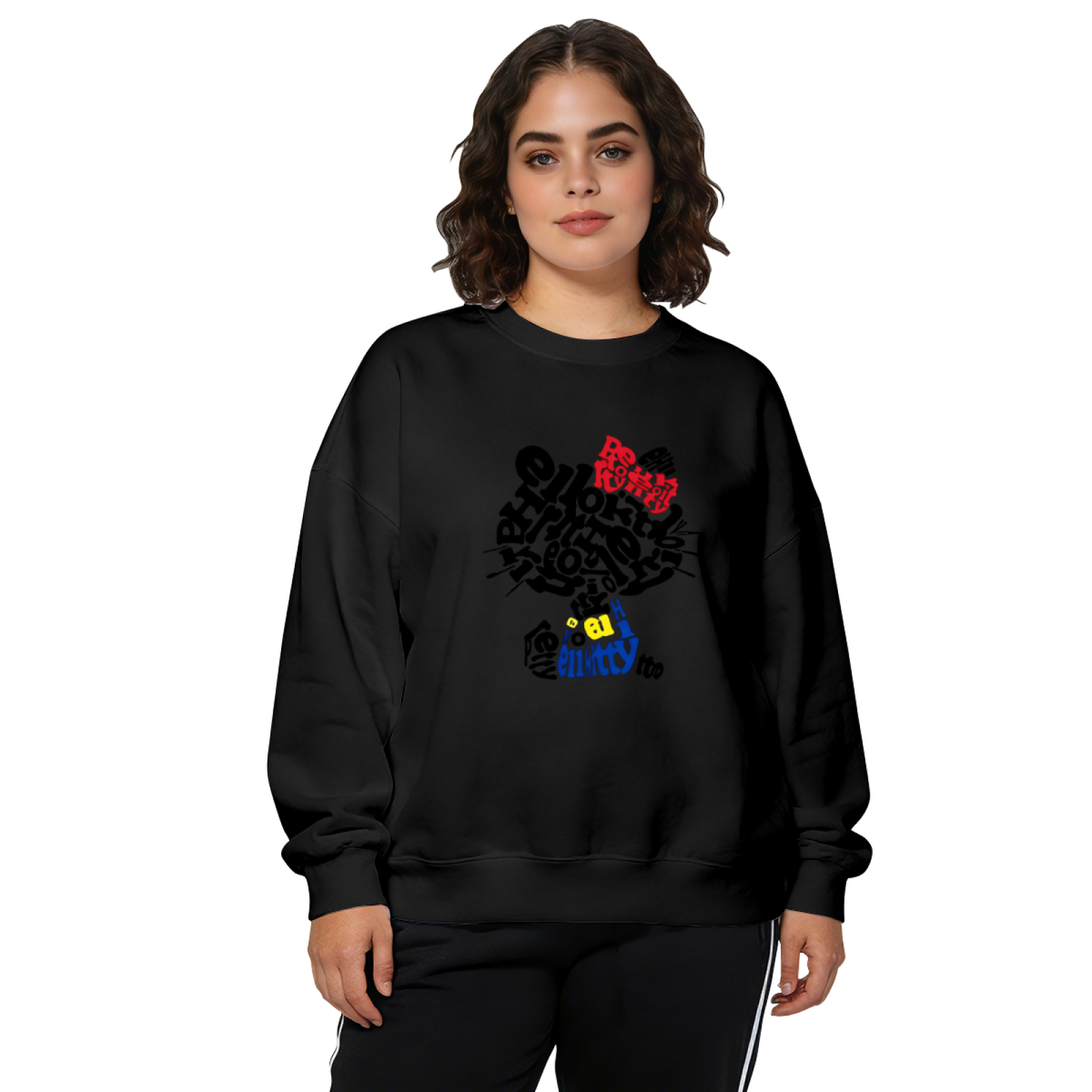 Graffiti Art Style Hello Kitty Bold Crewneck Sweatshirt