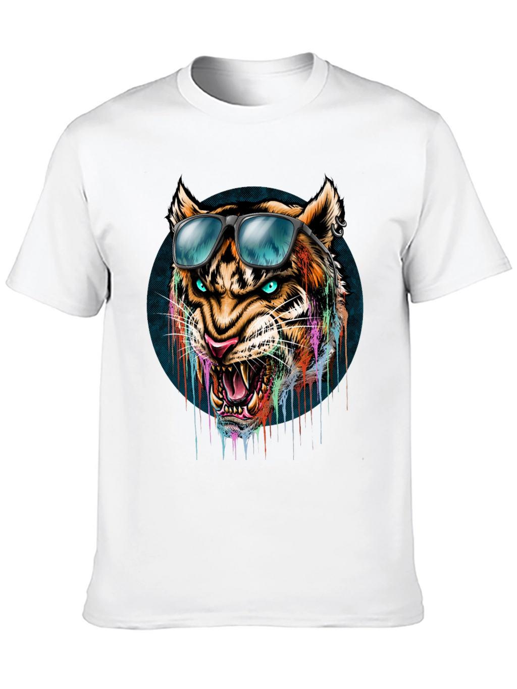 Cool Tiger Graphic Tee - Mens Black T-Shirt
