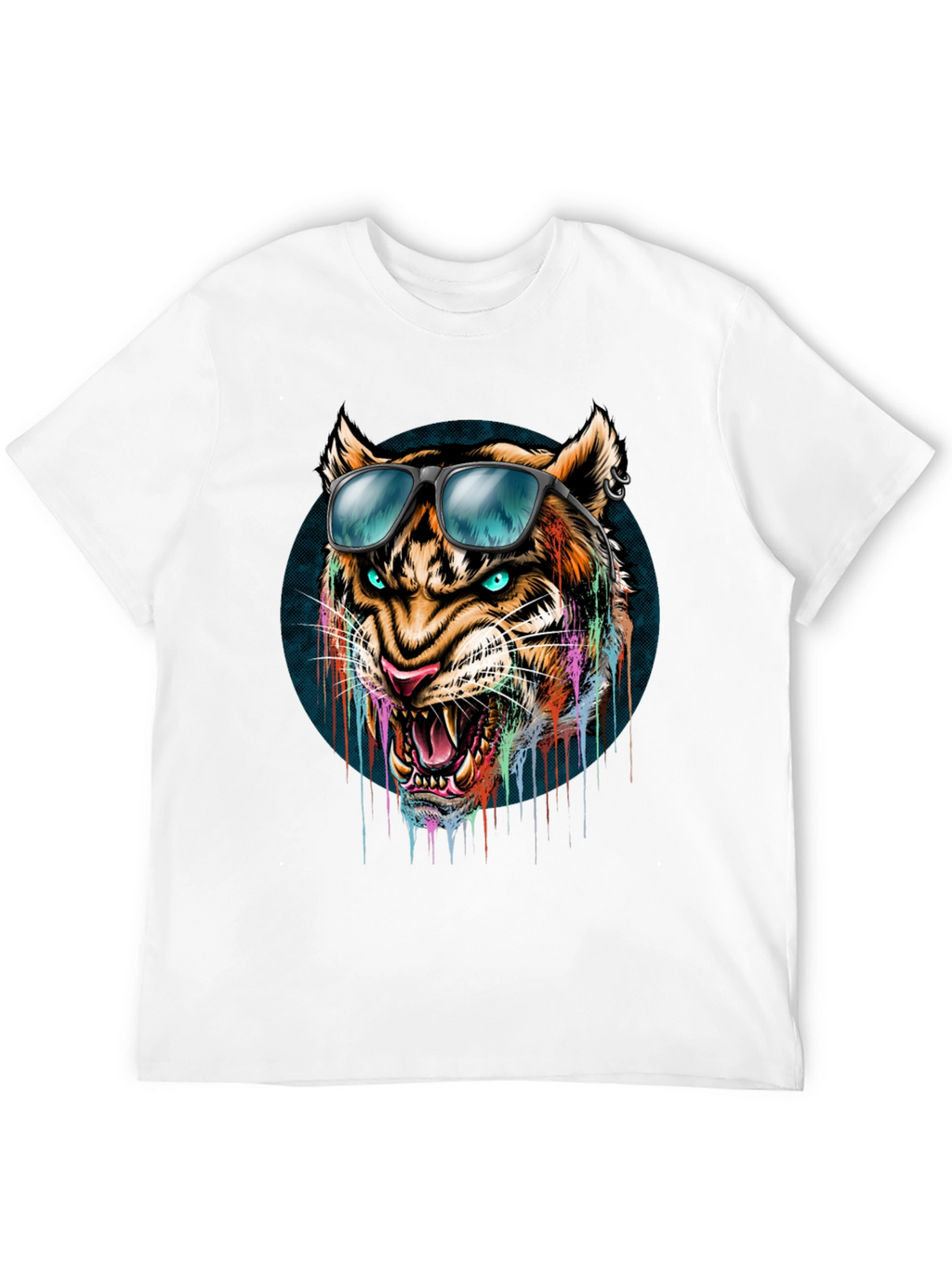 Cool Tiger Graphic Tee - Mens Black T-Shirt