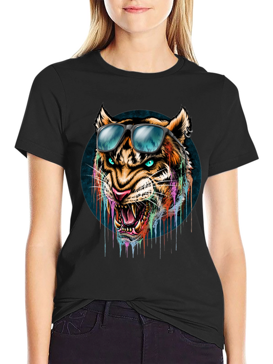 Cool Tiger Graphic Tee - Mens Black T-Shirt