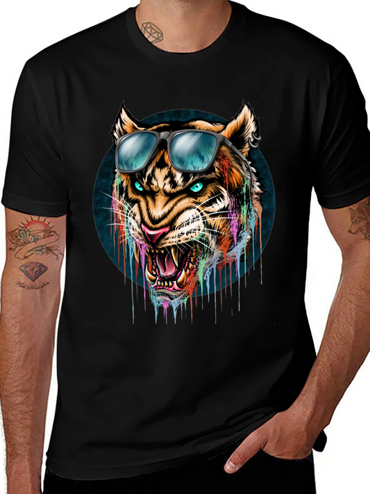 Cool Tiger Graphic Tee - Mens Black T-Shirt