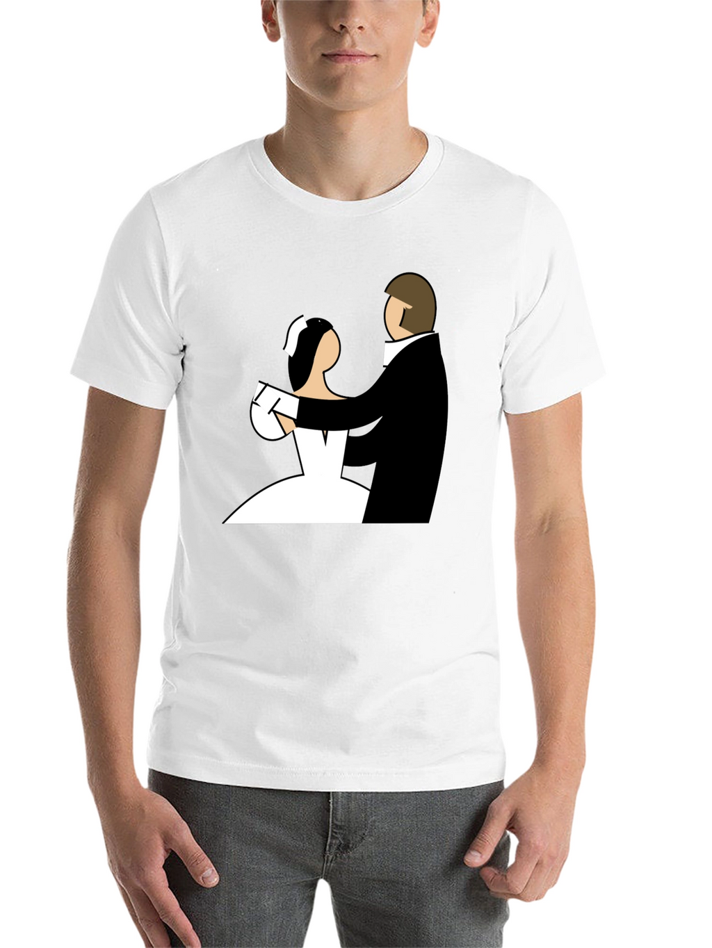 Bride and Groom Graphic Tee - Black