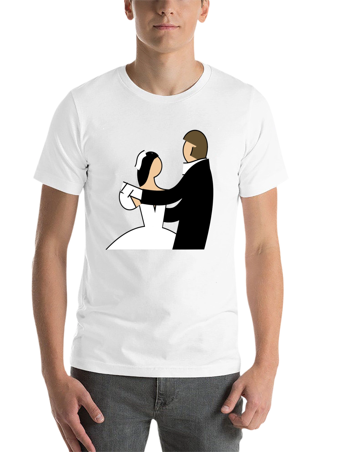 Bride and Groom Graphic Tee - Black