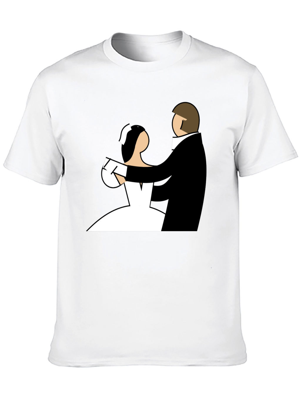 Bride and Groom Graphic Tee - Black