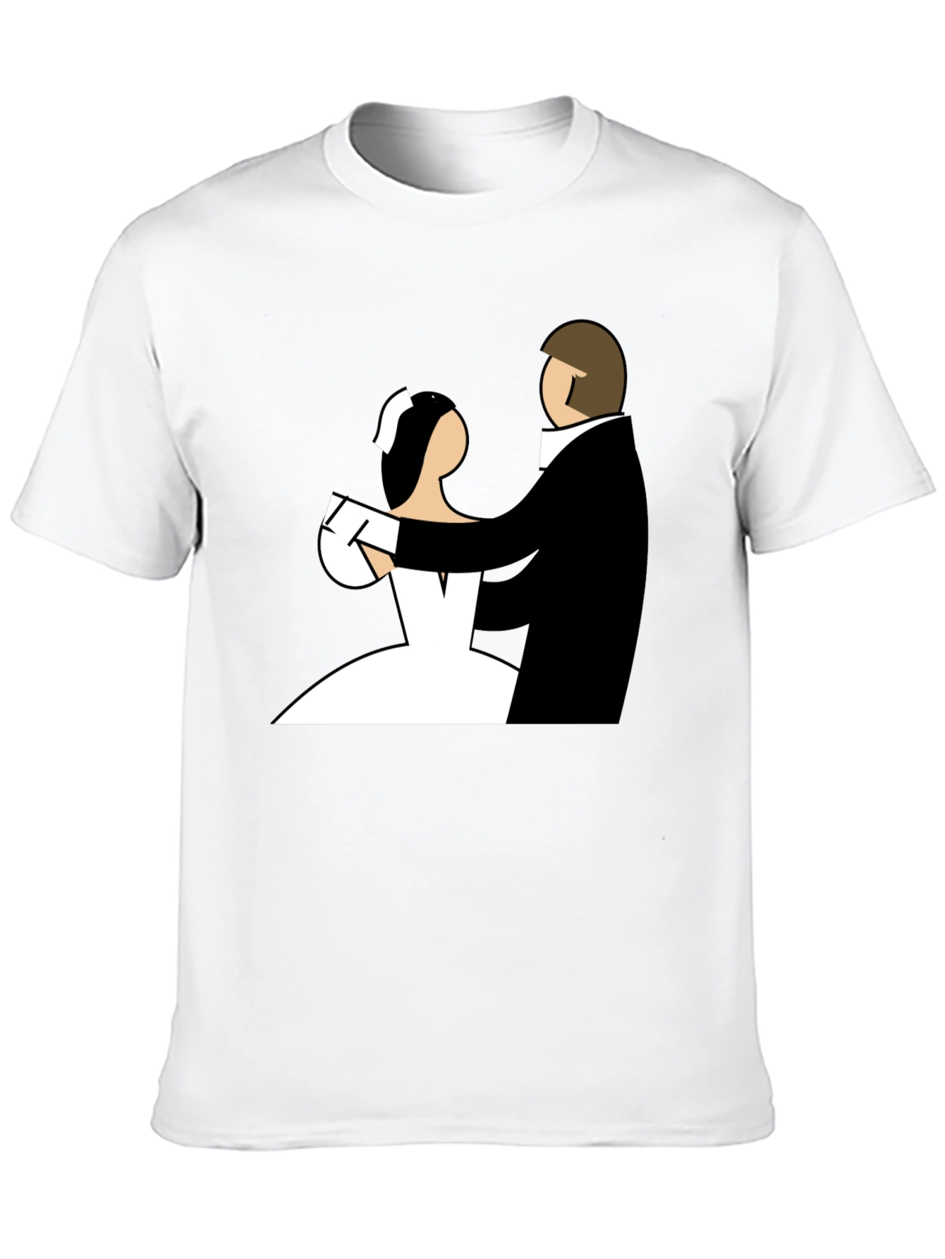 Bride and Groom Graphic Tee - Black