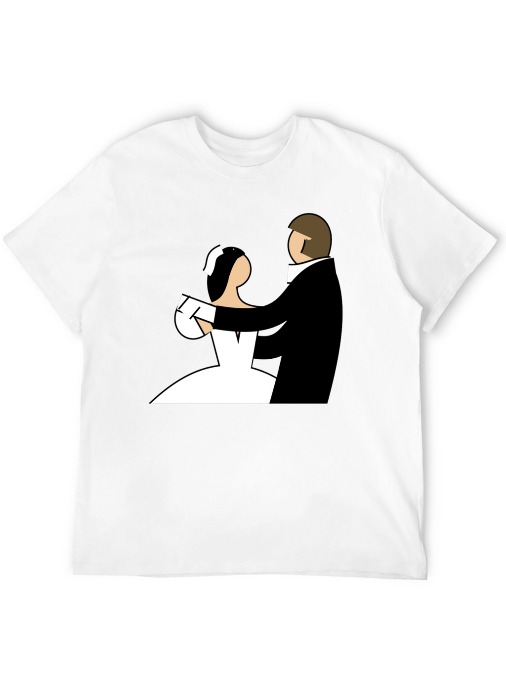 Bride and Groom Graphic Tee - Black