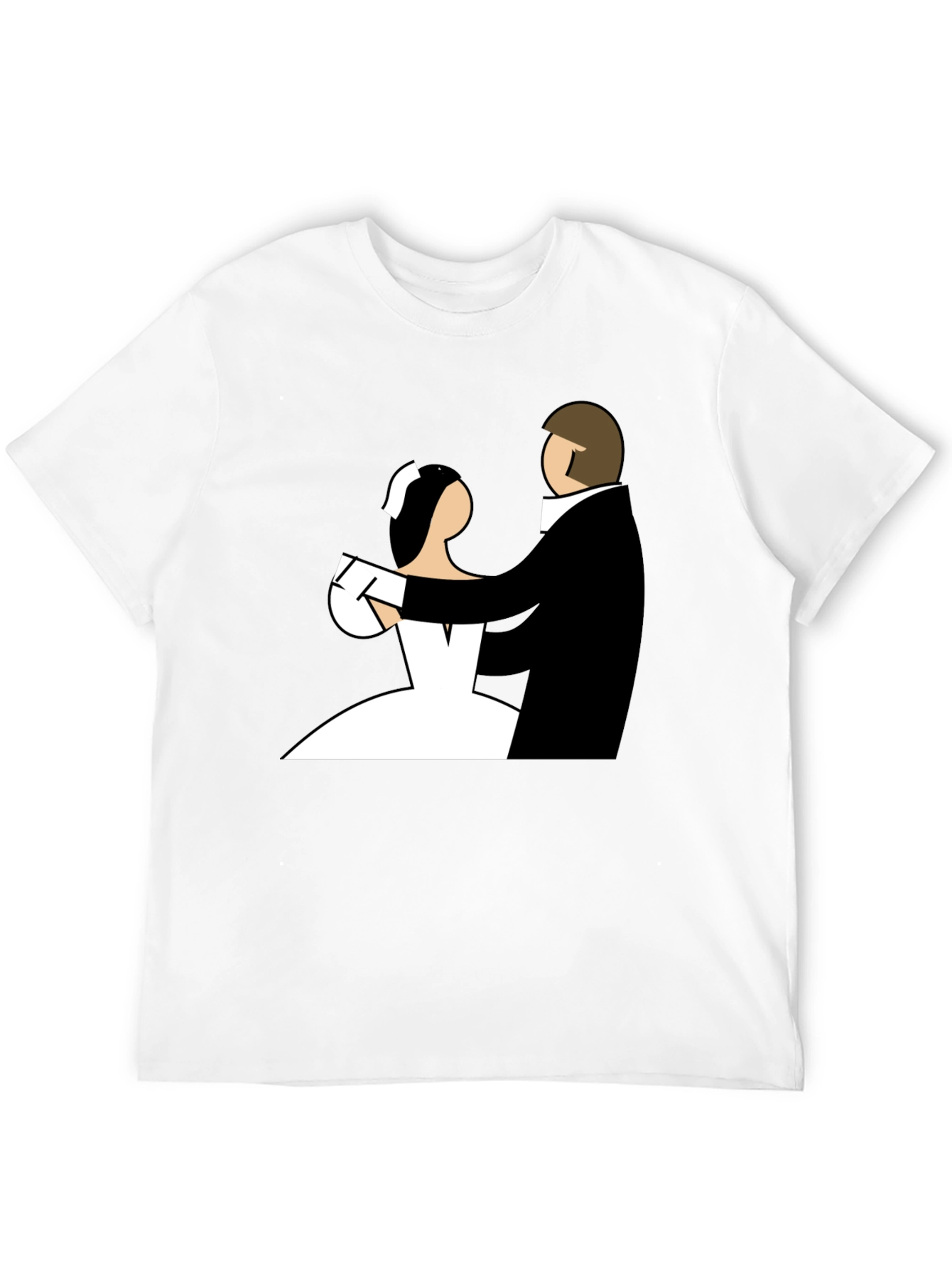 Bride and Groom Graphic Tee - Black