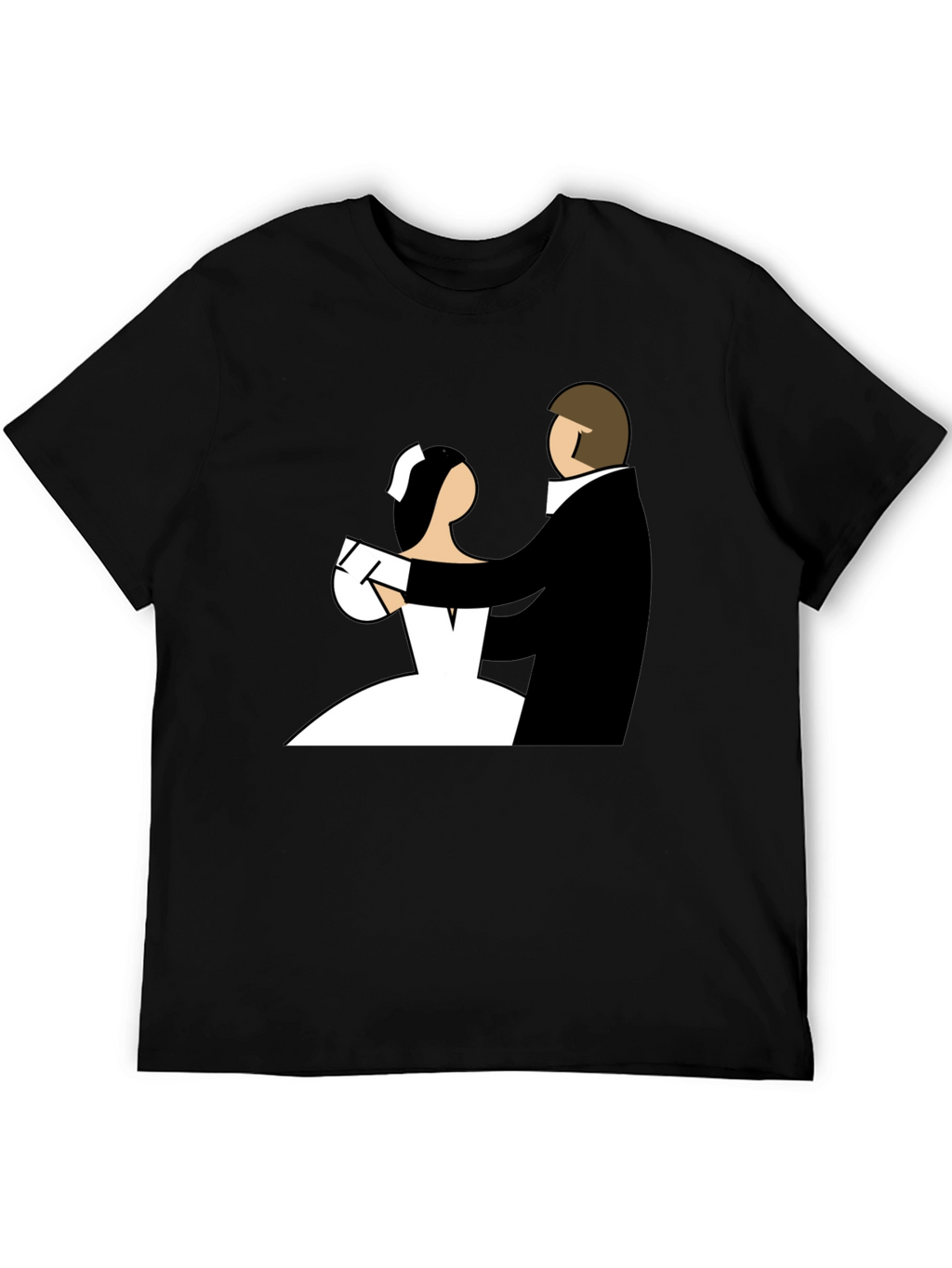 Bride and Groom Graphic Tee - Black