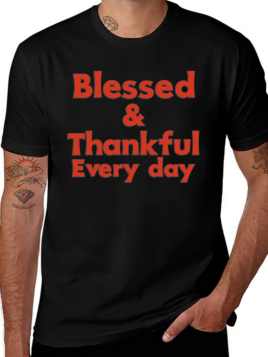 Blessed & Thankful Graphic T-Shirt