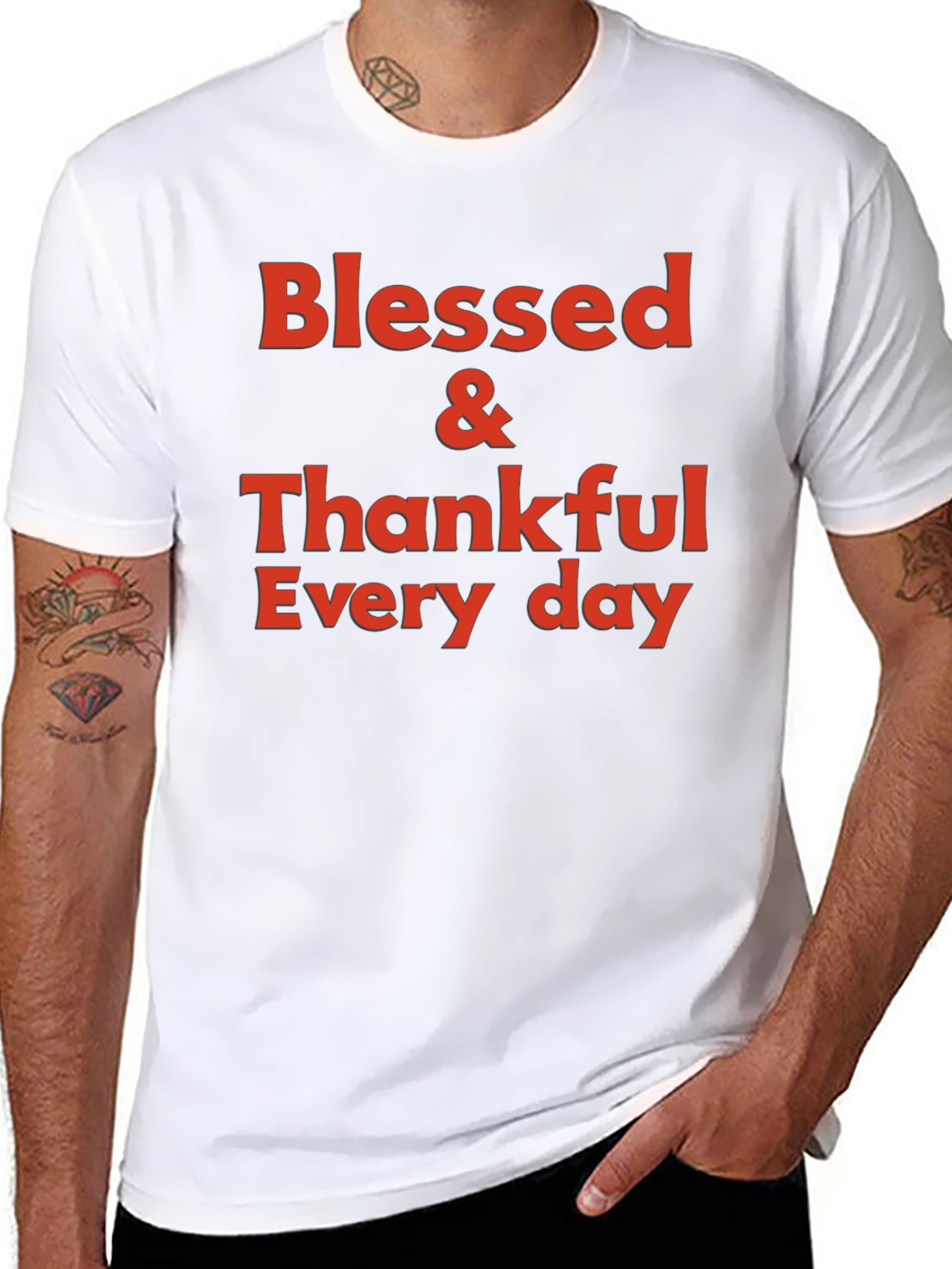 Blessed & Thankful Graphic T-Shirt