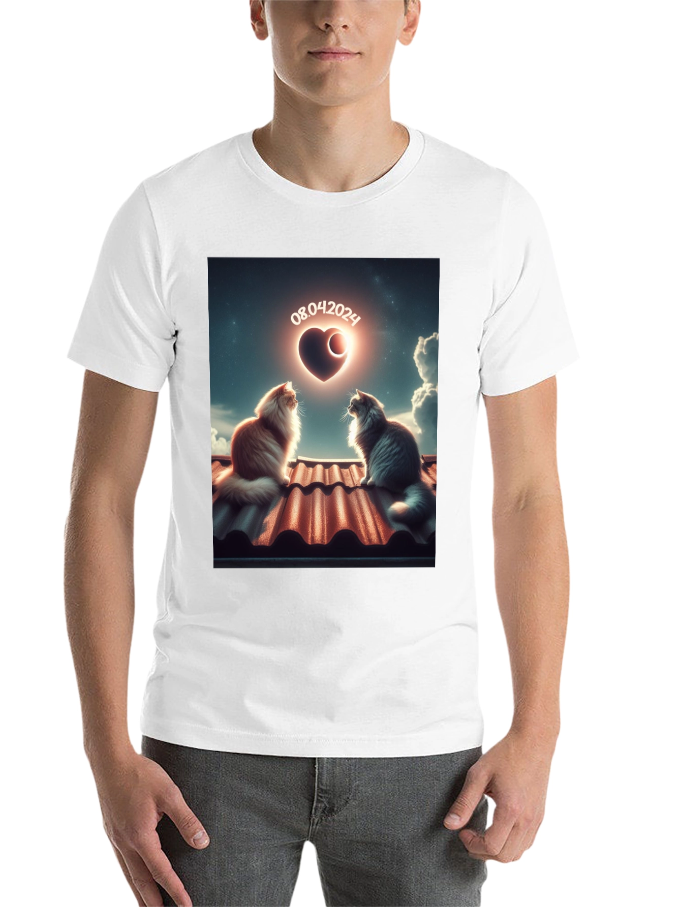 Cats in Love T-Shirt - Unique Date Design