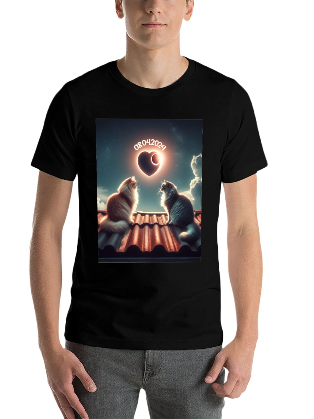 Cats in Love T-Shirt - Unique Date Design