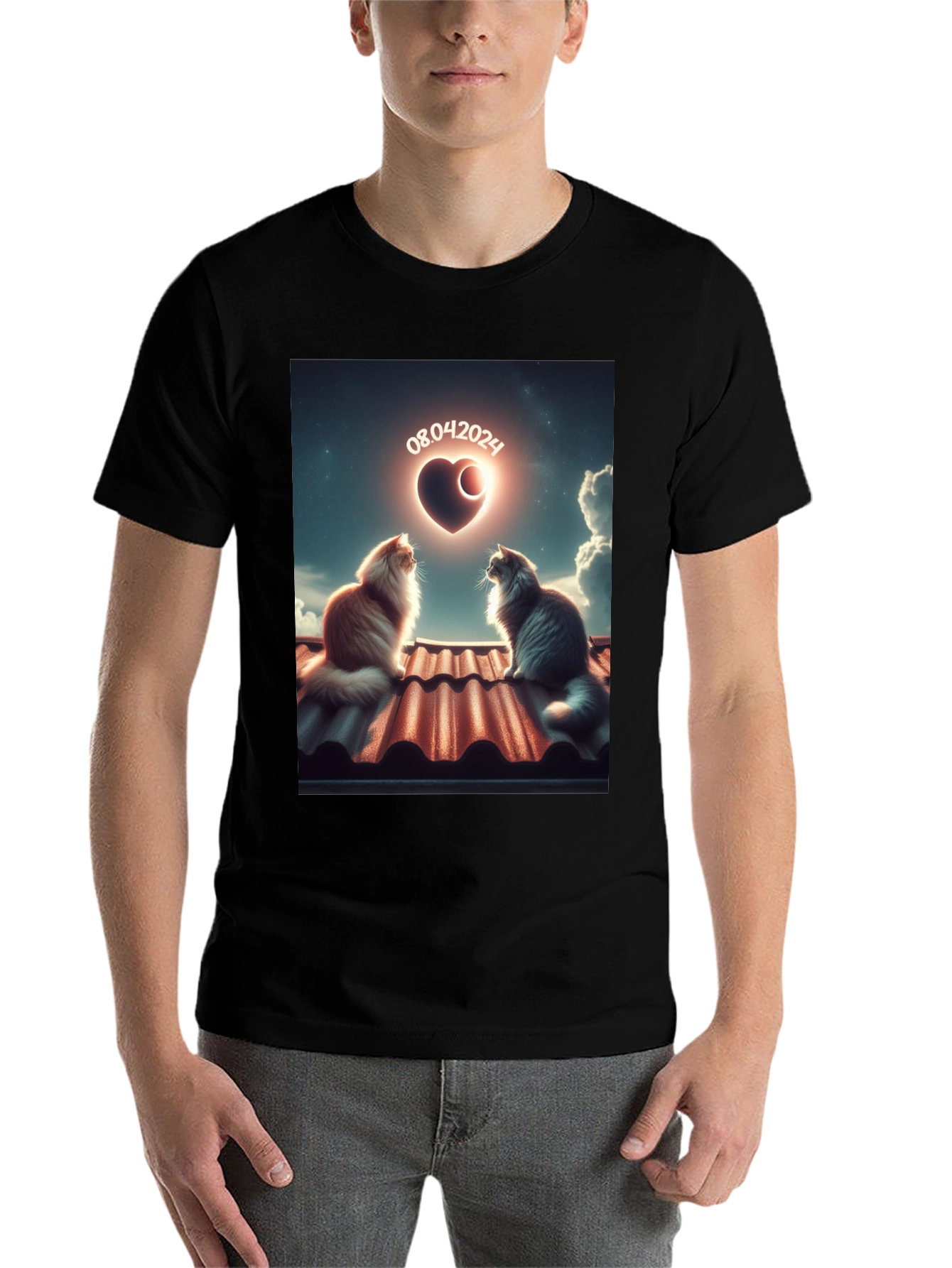 Cats in Love T-Shirt - Unique Date Design