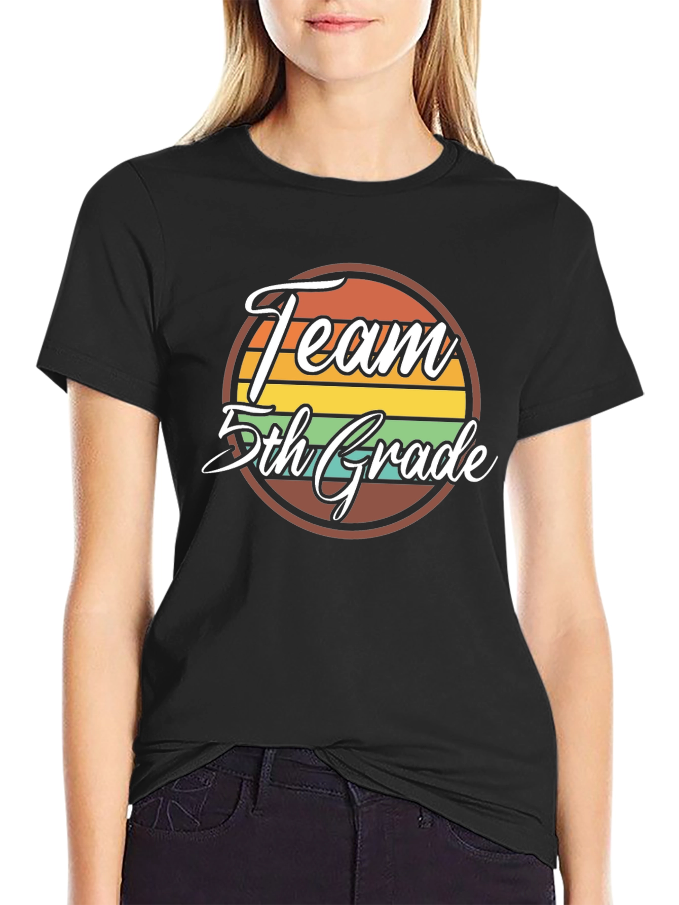 Team 5th Grade Retro Graphic T-Shirt