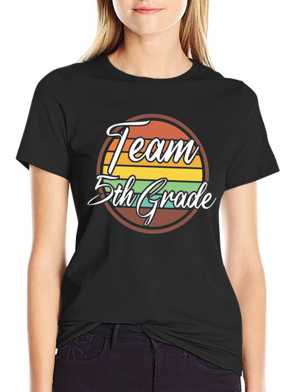 Team 5th Grade Retro Graphic T-Shirt