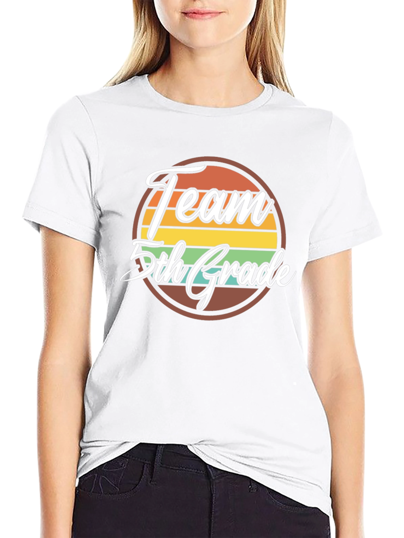 Team 5th Grade Retro Graphic T-Shirt