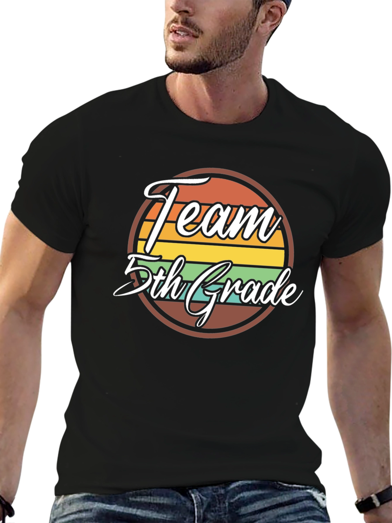 Team 5th Grade Retro Graphic T-Shirt