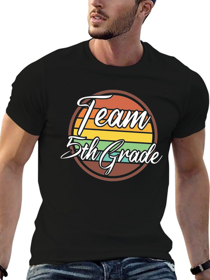 Team 5th Grade Retro Graphic T-Shirt
