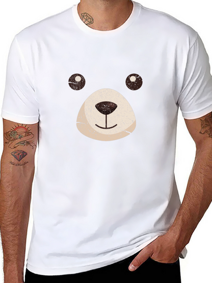 Bear Face Graphic Black T-Shirt