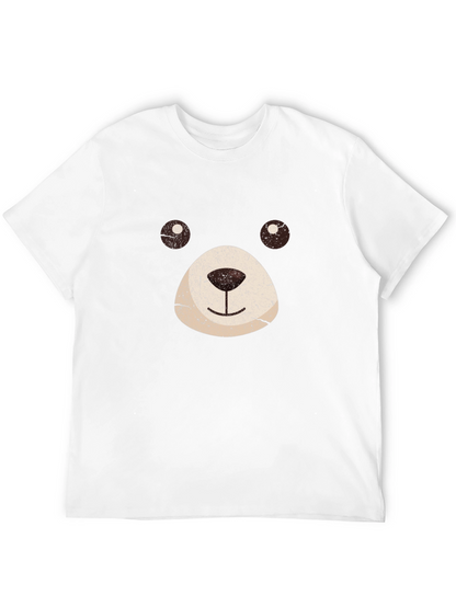 Bear Face Graphic Black T-Shirt