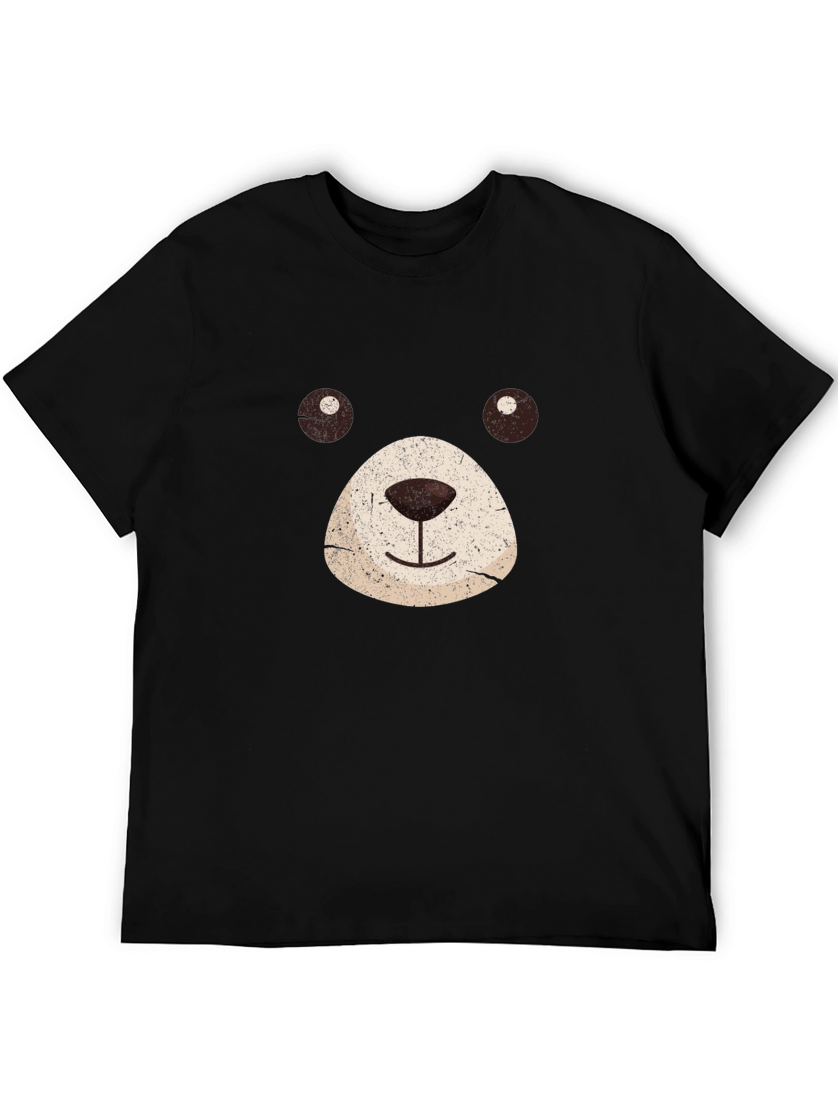 Bear Face Graphic Black T-Shirt
