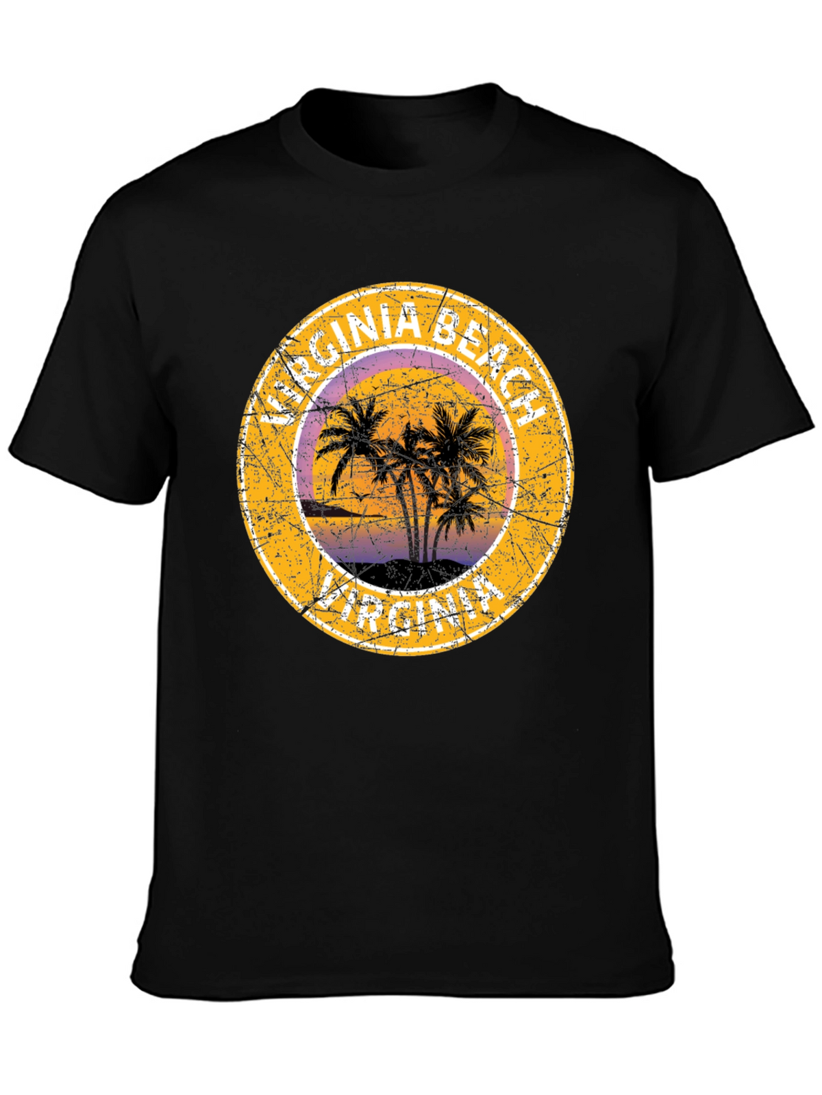 Virginia Beach T-Shirt with Palm Trees