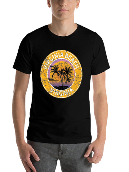 Virginia Beach T-Shirt with Palm Trees