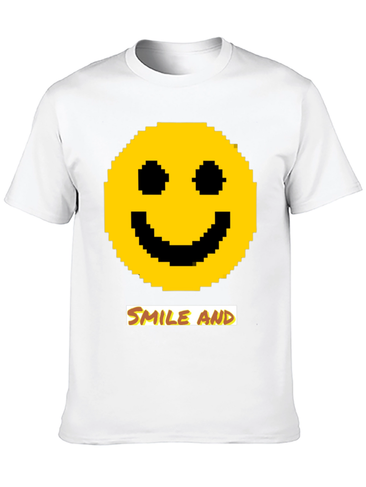 Pixel Smiley Face T-Shirt - Smile and...