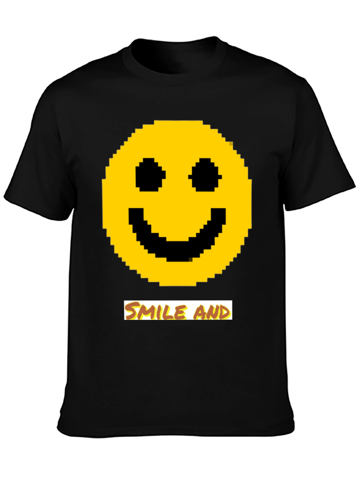 Pixel Smiley Face T-Shirt - Smile and...