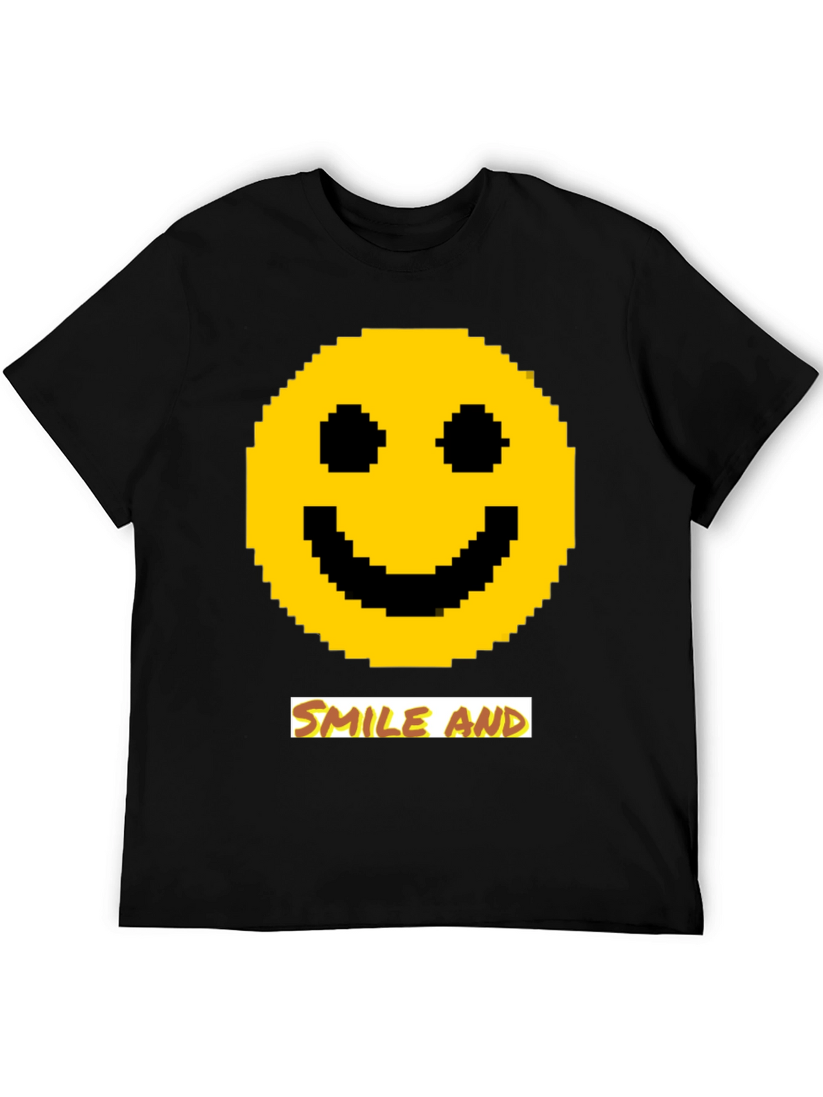 Pixel Smiley Face T-Shirt - Smile and...