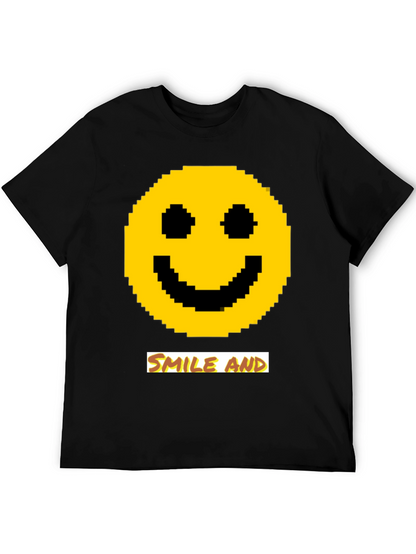 Pixel Smiley Face T-Shirt - Smile and...
