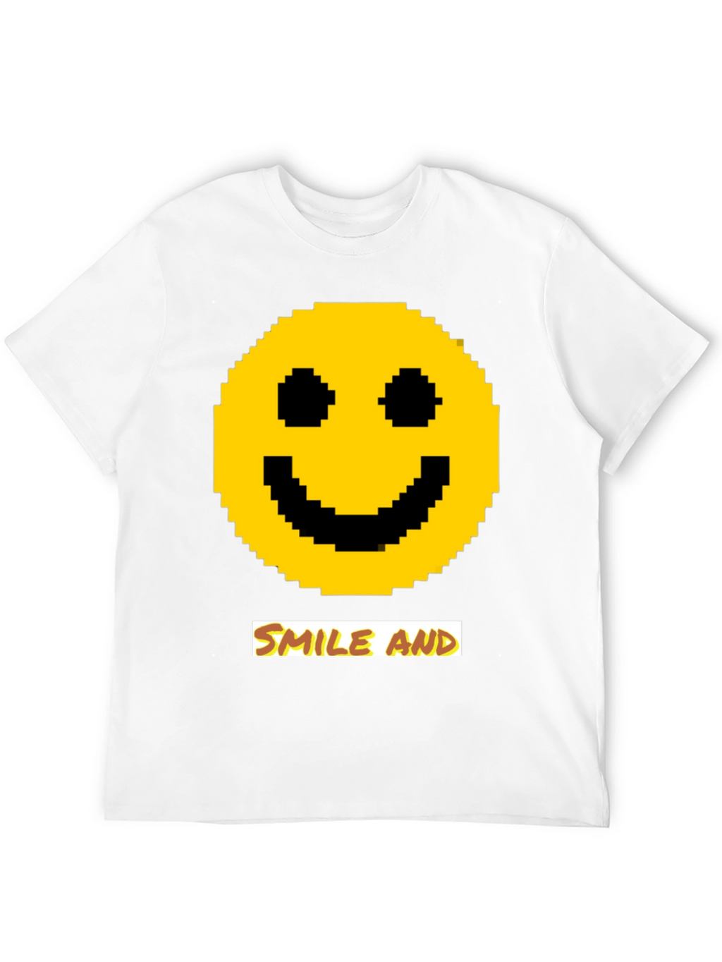 Pixel Smiley Face T-Shirt - Smile and...