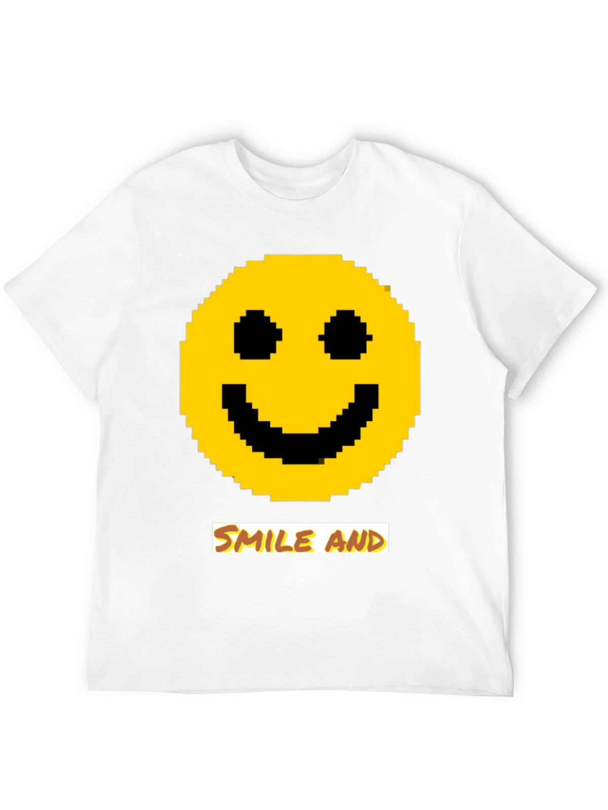 Pixel Smiley Face T-Shirt - Smile and...